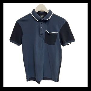 Authentic Armani Exchange A|X Men’s Polo XS Navy Blue Black Short Sleeve Shirt